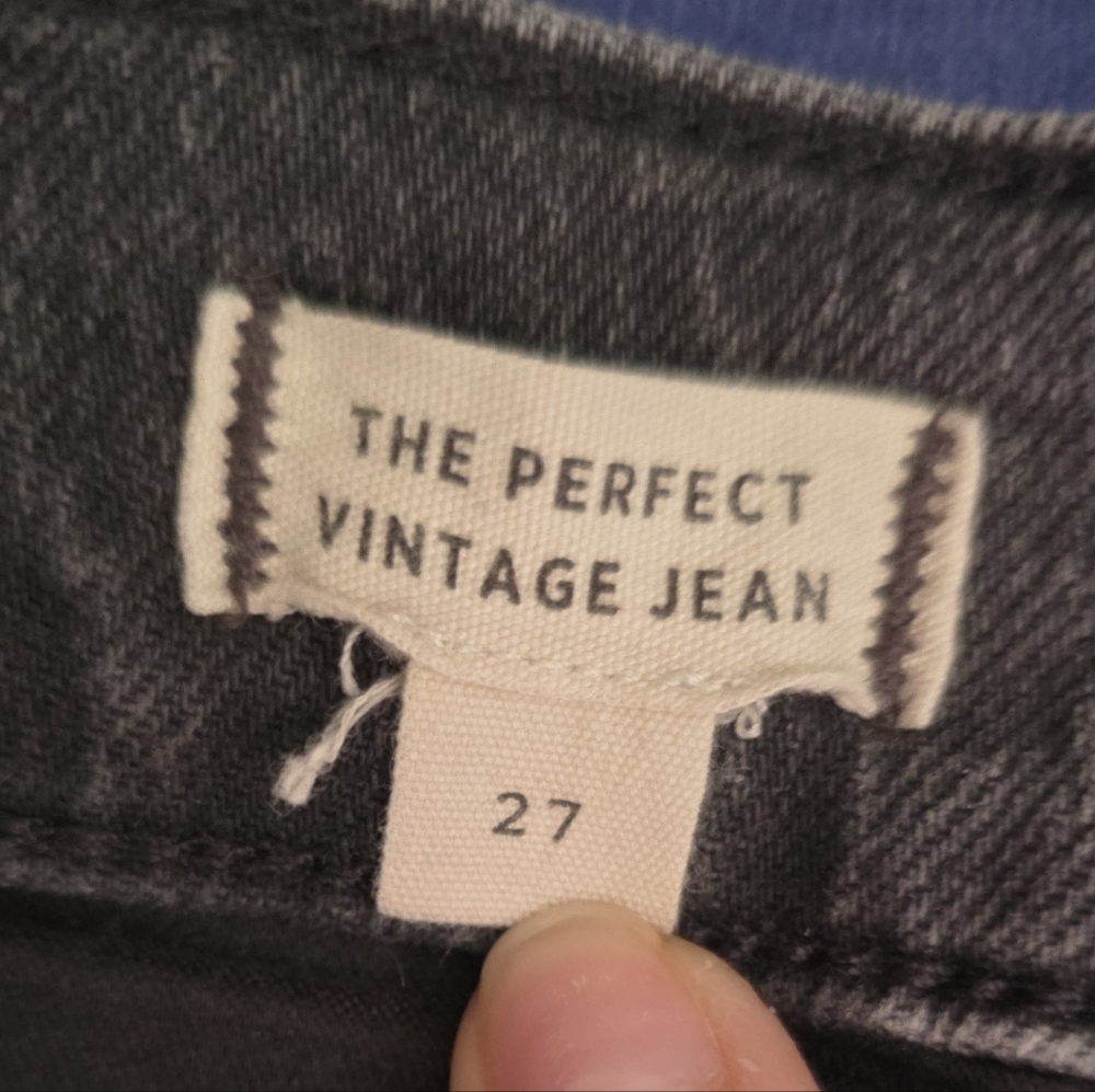 Madewell The Perfect Vintage Jean Charcoal Grey (Cosner Wash) 27